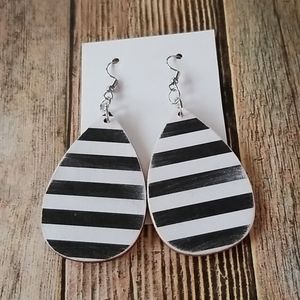 Newly Made Wooden Teardrop Earrings